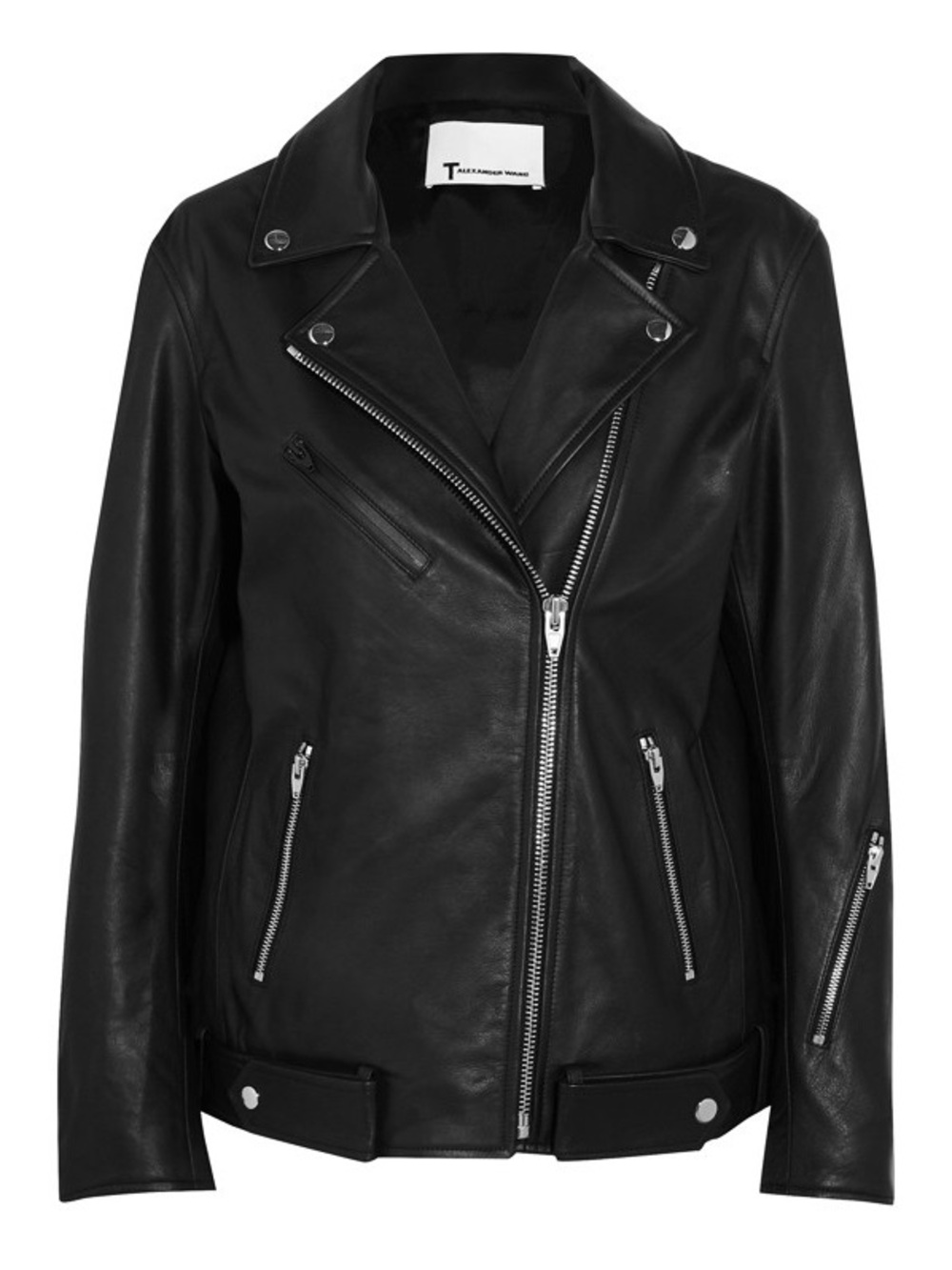 T Alexander Wang Oversized Leather Moto Jacket size 4